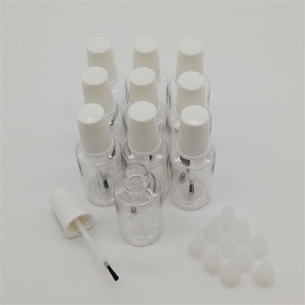 Lackstift leer / Pinselflasche leer 20ml 10 Stück