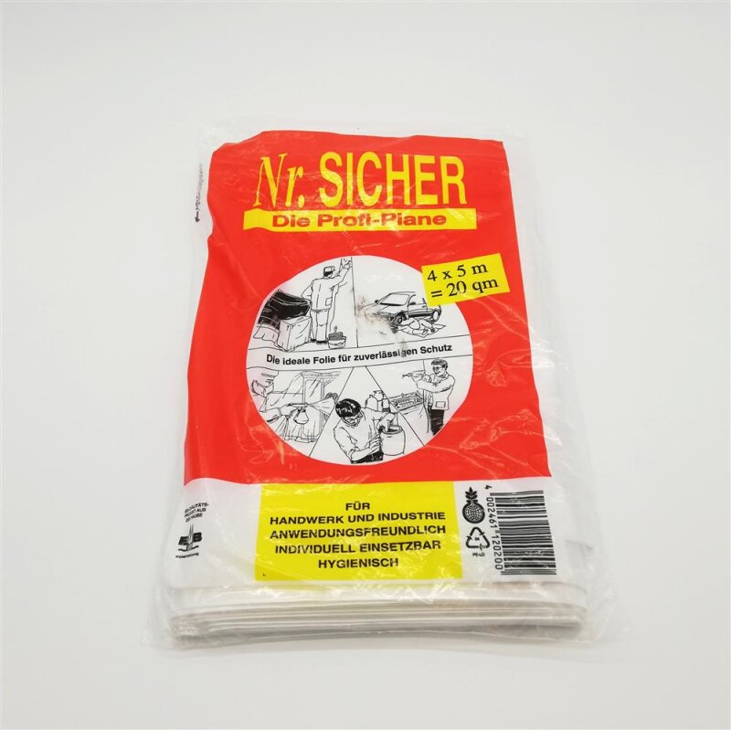 Abdeckfolie Profi 20qm - 4 x 5m