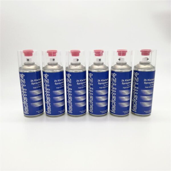 2k Klarlack Spraydose matt- 6er Pack